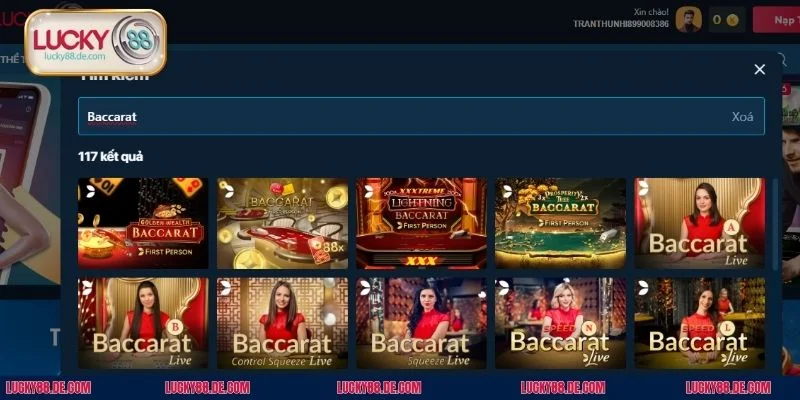 Baccarat LUCKY88 - Trò Chơi Game Bài Thu Hút Nhất 2026