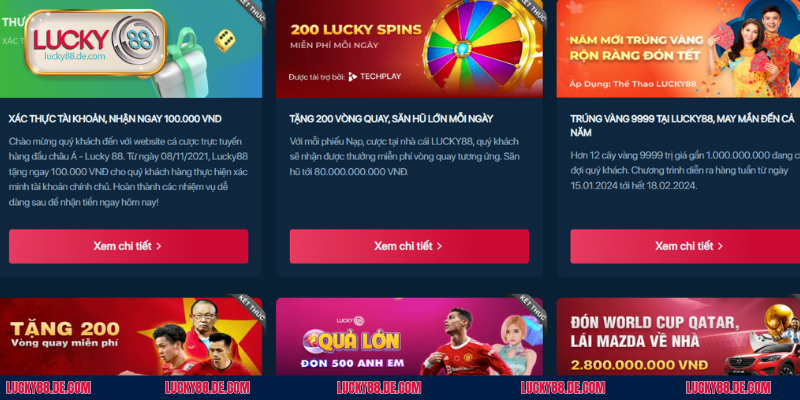 Khám Phá Danh Sách Khuyến Mãi Lucky88 Đặc Sắc Cho Hội Viên
